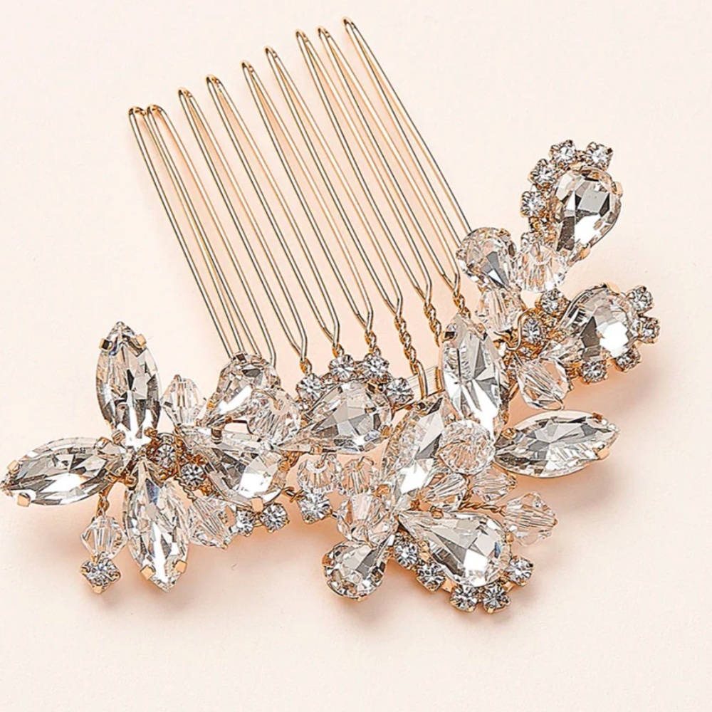 NWT Dareth Colburn Maddie Wedding Bridal Hair Comb in Gold